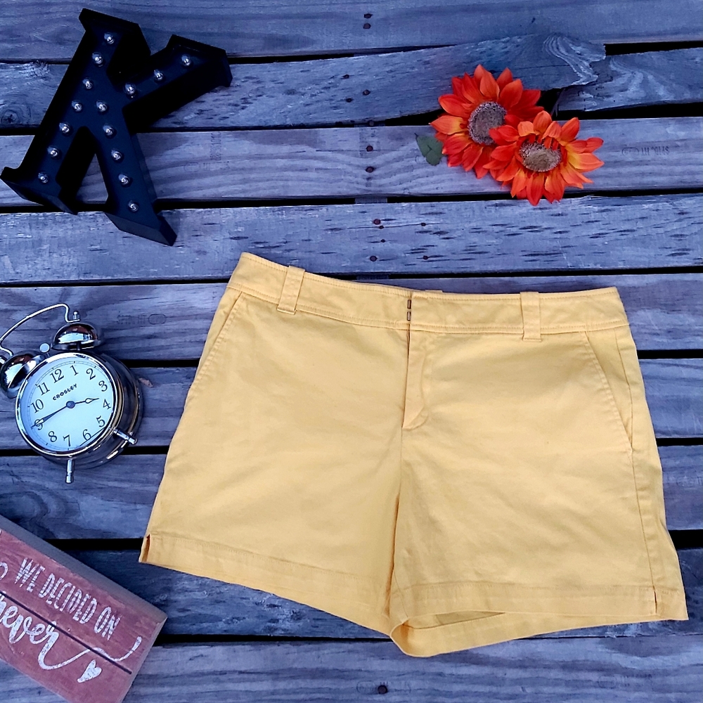 New York & Company Yellow Women's Shorts
